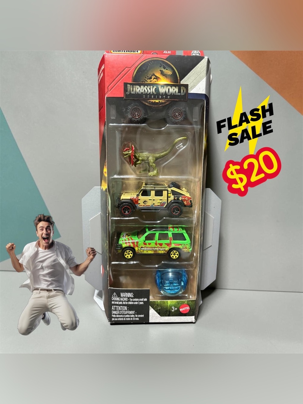 Jurassic World set 5 cars- Diecast toy